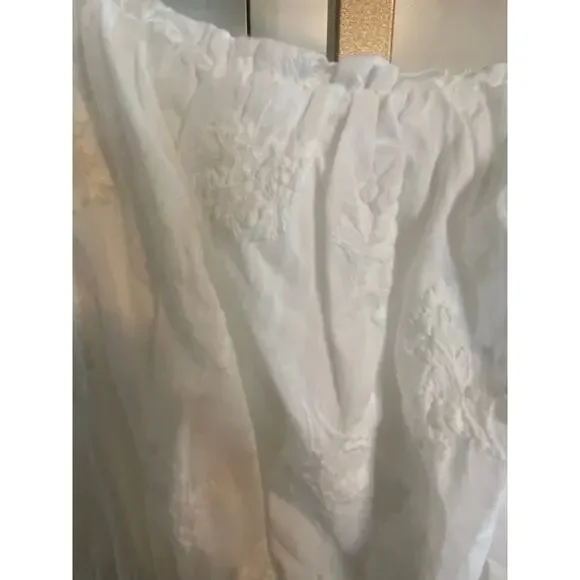 NWT: TROVATA Birds of Paradis Mirabella Embroidered White Cotton Maxi Dress - Picture 6 of 11